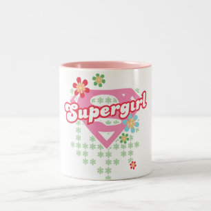 Tasse 2 Couleurs Supergirl Flower Madness