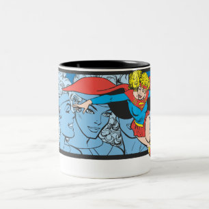 Tasse 2 Couleurs Supergirl Head Shots