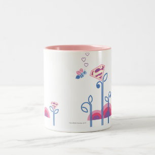 Tasse 2 Couleurs Supergirl love bee