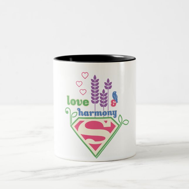 Tasse 2 Couleurs Supergirl Love & Harmony (Centre)