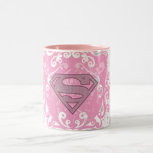 Tasse 2 Couleurs Supergirl rose aile design (Centre)