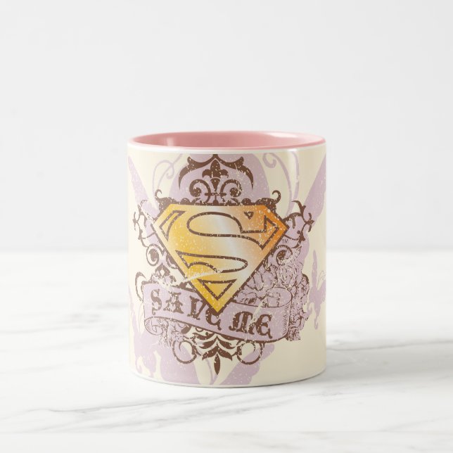 Tasse 2 Couleurs Supergirl Sauvez-moi (Centre)