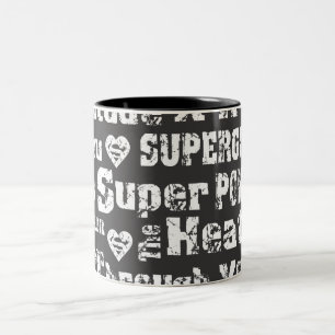 Tasse 2 Couleurs Supergirl texte désorganisé