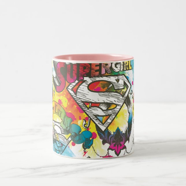 Tasse 2 Couleurs Supergirl The Lux Pattern (Centre)