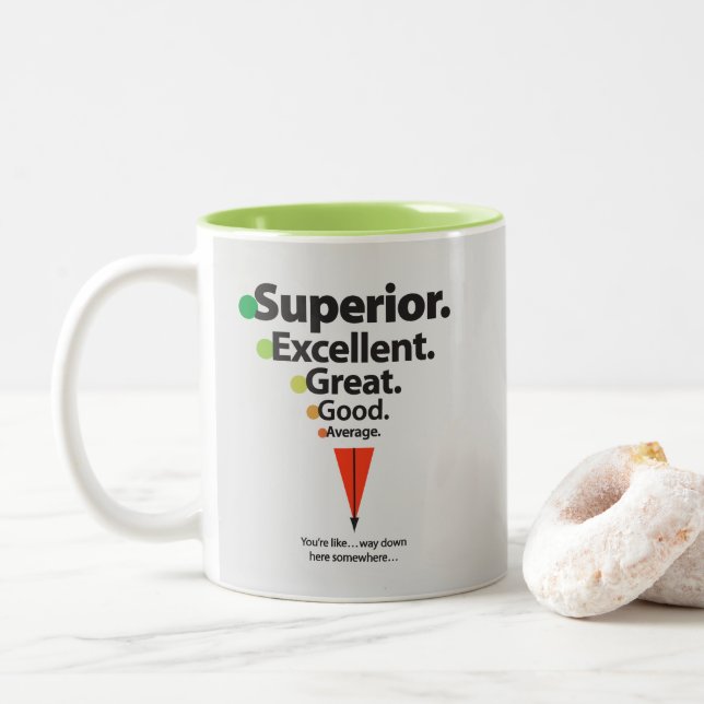 Tasse 2 Couleurs Supérieur, Excellent, Superbes Spots (Avec donut)