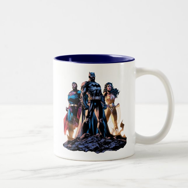 Tasse 2 Couleurs Superman, Batman et Wonder Woman Trinity (Droit)