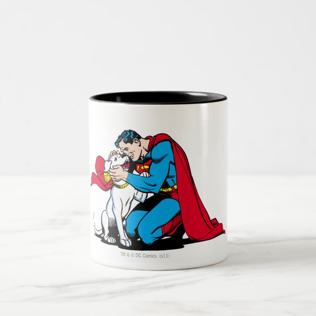Tasse 2 Couleurs Superman et Krypto (Centre)