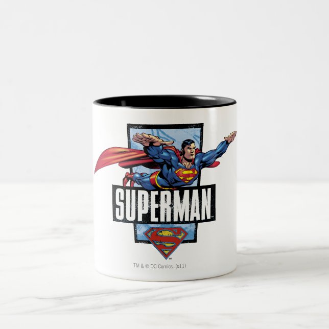 Tasse 2 Couleurs Superman et logo ordonné (Centre)