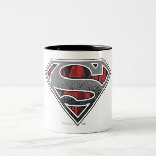 Tasse 2 Couleurs Superman S-Shield   Logo de Grey et Red City