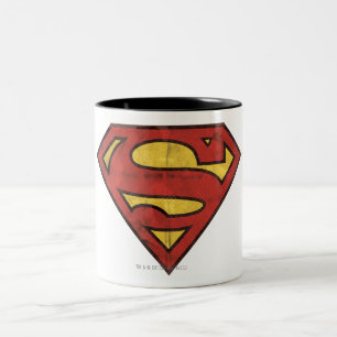 Tasse 2 Couleurs Superman S-Shield   Logo Grunge