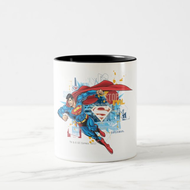 Tasse 2 Couleurs Superman - Stop Evil (Centre)