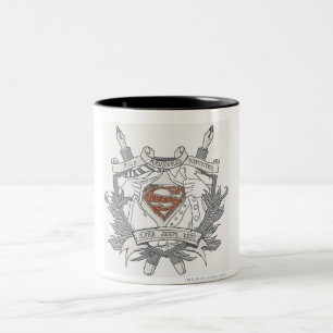 Tasse 2 Couleurs Superman Stylisé   Logo du journaliste manié