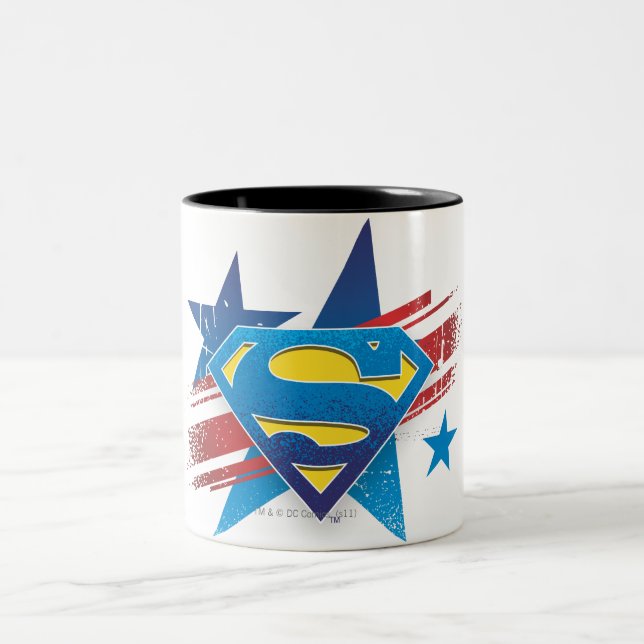 Tasse 2 Couleurs Superman Stylisé | Logo Stars et Stripes (Centre)