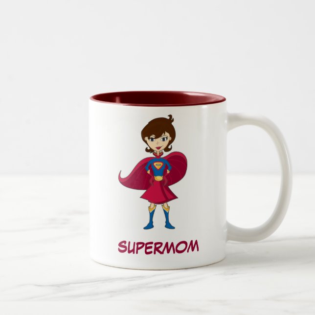 TASSE 2 COULEURS SUPERMOM (Droit)