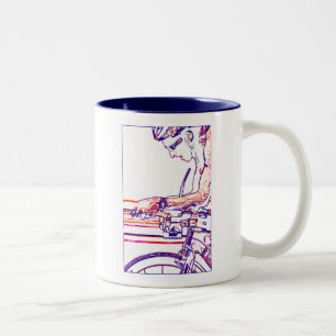 Tasse 2 Couleurs Sur la ligne d'Aérien-Barres