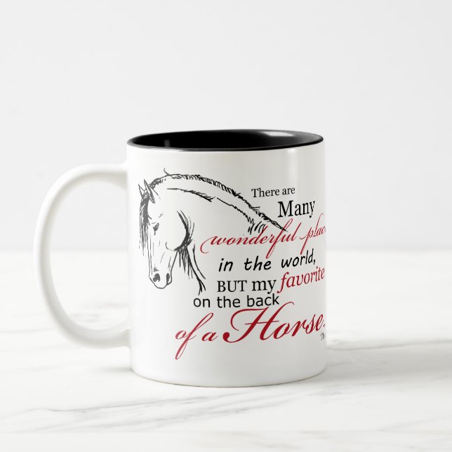 Tasse 2 Couleurs Sur le dos d'un cheval (Gauche)