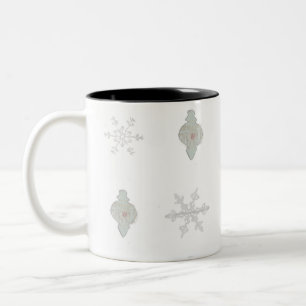 Tasse 2 Couleurs Sur le flocon de neige sur la glace