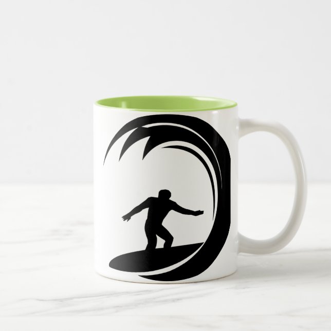 Tasse 2 Couleurs Surfer frais (Droit)