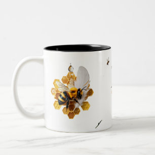Tasse 2 Couleurs Surrealiste nid d'abeille à plume d'abeille 3D ult