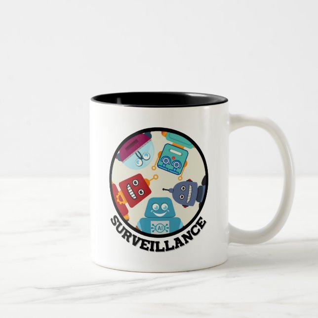 Tasse 2 Couleurs Surveillance AI (Droit)
