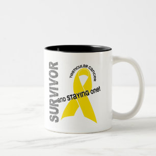 Tasse 2 Couleurs Survivant de cancer du testicule