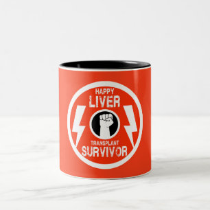 Tasse 2 Couleurs Survivant de la transplantation du foie