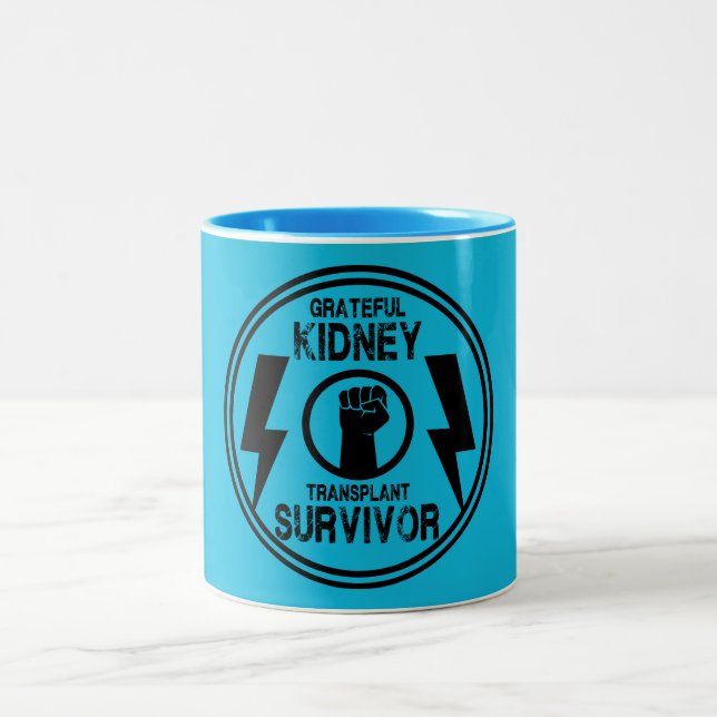 Tasse 2 Couleurs Survivant de la transplantation rénale (Centre)