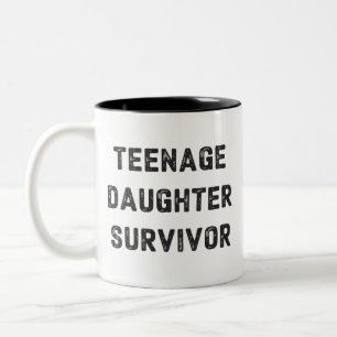 Tasse 2 Couleurs Survivante Fille Adolescente Humour Drôle pour la