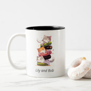 Tasse 2 Couleurs Sushi Cat Miaw   Style nippon