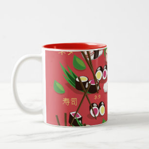 Tasse 2 Couleurs Sushi Rouge