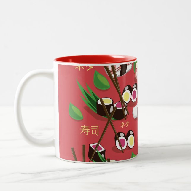 Tasse 2 Couleurs Sushi Rouge (Gauche)