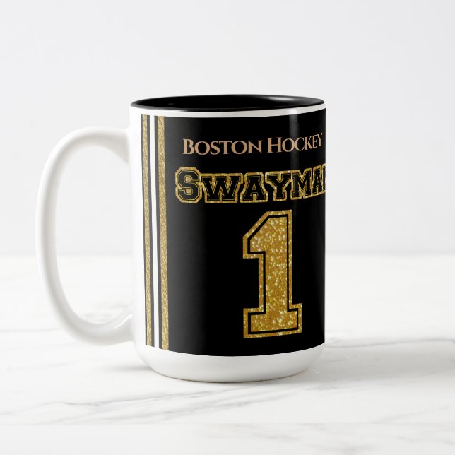 Tasse 2 Couleurs Swayman de hockey de Boston 1 (Gauche)