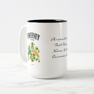 Tasse 2 Couleurs Sweeney Family Crest, Traduction & Signification