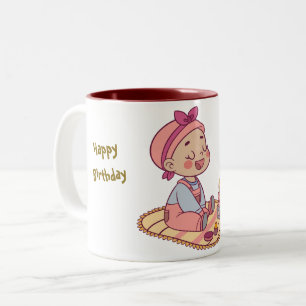 Tasse 2 Couleurs Sweet petite fille Joyeux anniversaire