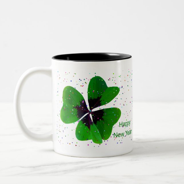Tasse 2 Couleurs Sylvester Jour de l'An États financiers annuels (Gauche)