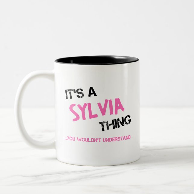 Tasse 2 Couleurs Sylvia ce que vous ne comprendriez pas nom (Gauche)