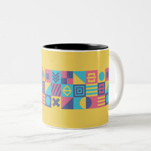 Tasse 2 Couleurs Symbole Art Design Jaune