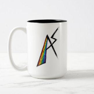 Tasse 2 Couleurs Symbole AS du spectre de l'autisme | Arc-en-ciel m