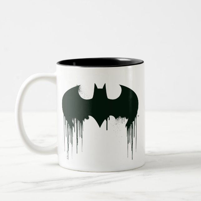 Tasse 2 Couleurs Symbole Batman | Logo Spraypaint (Gauche)