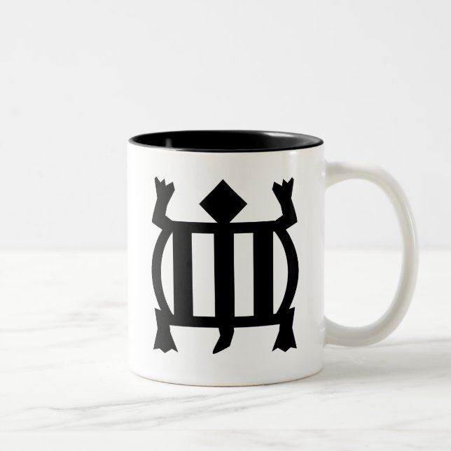 Tasse 2 Couleurs Symbole de Denkyem | pour l'adaptabilité et (Droit)