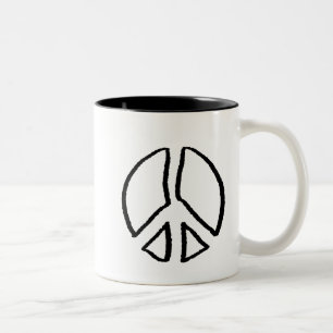 TASSE 2 COULEURS SYMBOLE DE LA PAIX