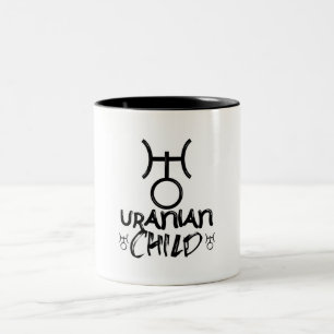 Tasse 2 Couleurs Symbole de l'enfant ouranien Astrologie Signe de l