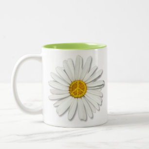 Tasse 2 Couleurs Symbole de paix intérieur Faisy - Floral Love