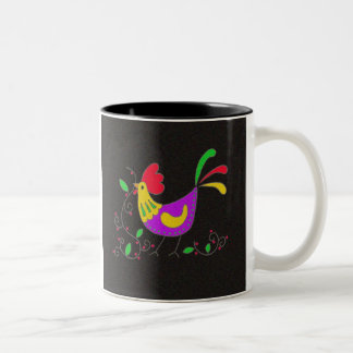 Tasse 2 Couleurs Symbole de Pysanka : Coq