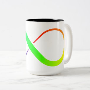 Tasse 2 Couleurs Symbole d'infini de fierté autistique à dégradé de