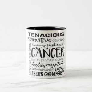 Tasse 2 Couleurs Symbole du cancer Zodiaque/Astrologie