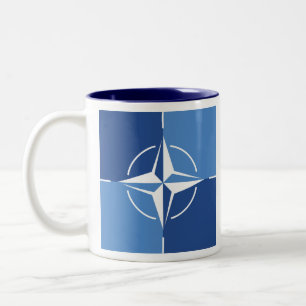 Tasse 2 Couleurs Symbole du drapeau de l'OTAN ONAT Traité de l'Atla
