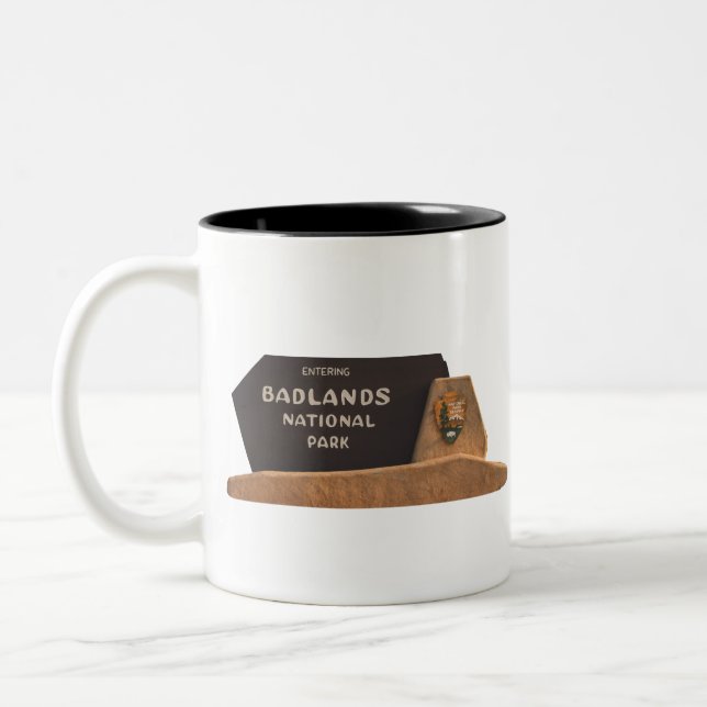 Tasse 2 Couleurs Symbole du parc national des Badlands (Gauche)