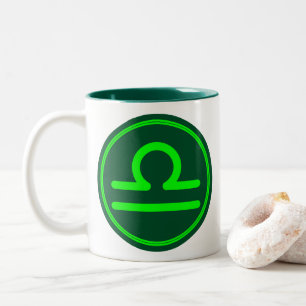 Tasse 2 Couleurs Symbole du zodiaque de la Balance en contraste ver