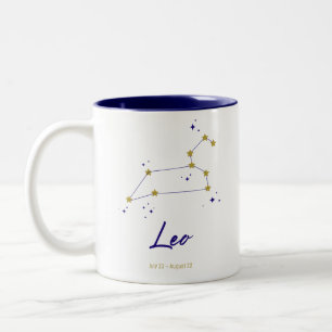 Tasse 2 Couleurs SYMBOLE LÉO Zodiaque Étoiles de Constellation Gala